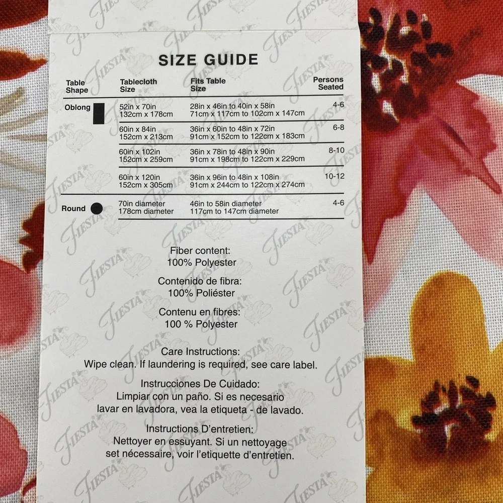 Fiesta Tableware Tablecloth 70